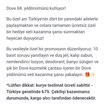Dove Sürpriz Hediye Paketi Vaadiyle Kart Bilgilerim Alındı
