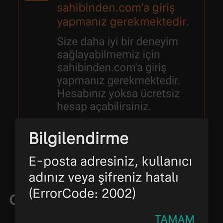 Sahibinden.com Mobil Giriş Sorunu Ve Destek Cevapsızlığı