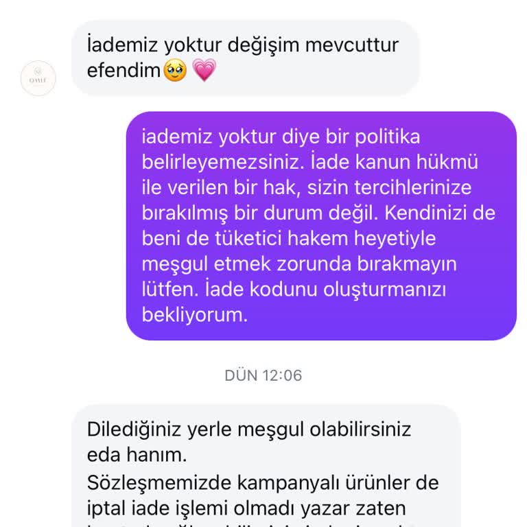 Qayle.co'dan Aldığım Elbiseyi İade Edemiyorum Ve Müşteri Hizmetlerine Ulaşamıyorum