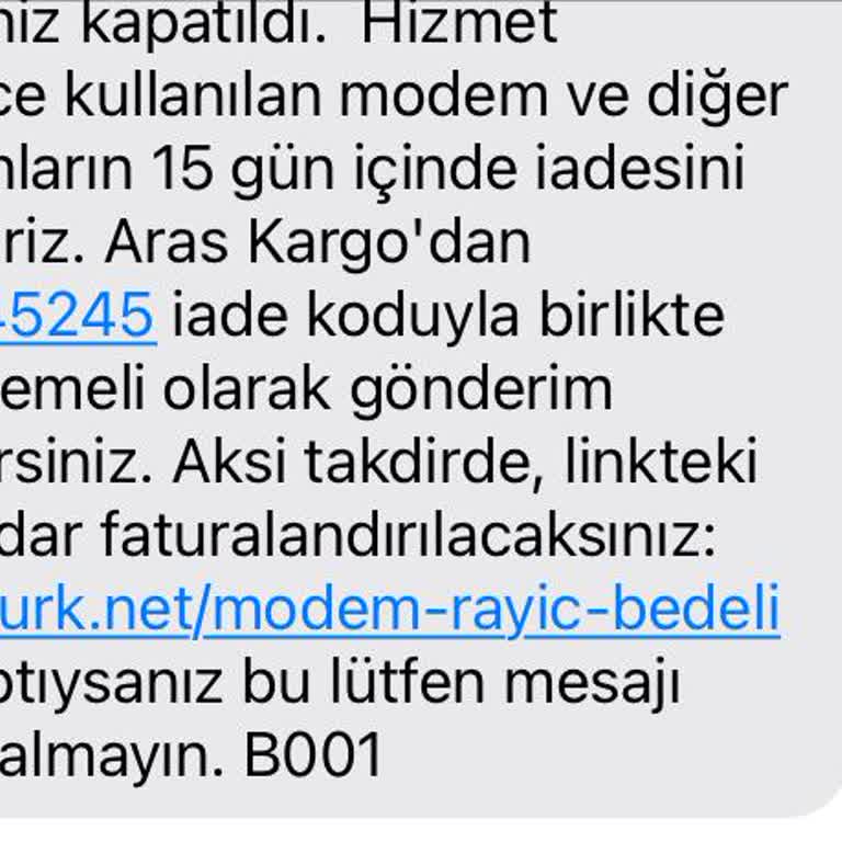 Kullanmadığım İnternete Fatura Ve Modem İade Talebiyle Mağdur Edildim