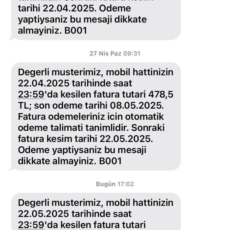 Fatura Sürprizi Ve Müşteri Hizmetlerine Ulaşamama Sorunu