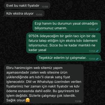 Gelin Tacı İçin Yanlış Görsel, Faturasız Satış Ve Şüpheli Fiyatlandırma Mağduriyeti