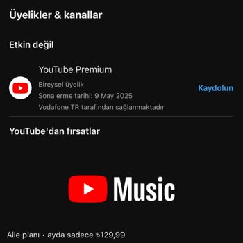 Vodafone Tarife Değişikliği Sonrası Youtube Premium Aktivasyon Sorunu Ve Yenileme Hatası