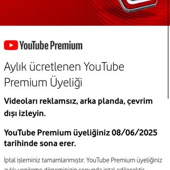 Vodafone Tarife Değişikliği Sonrası Youtube Premium Aktivasyon Sorunu Ve Yenileme Hatası