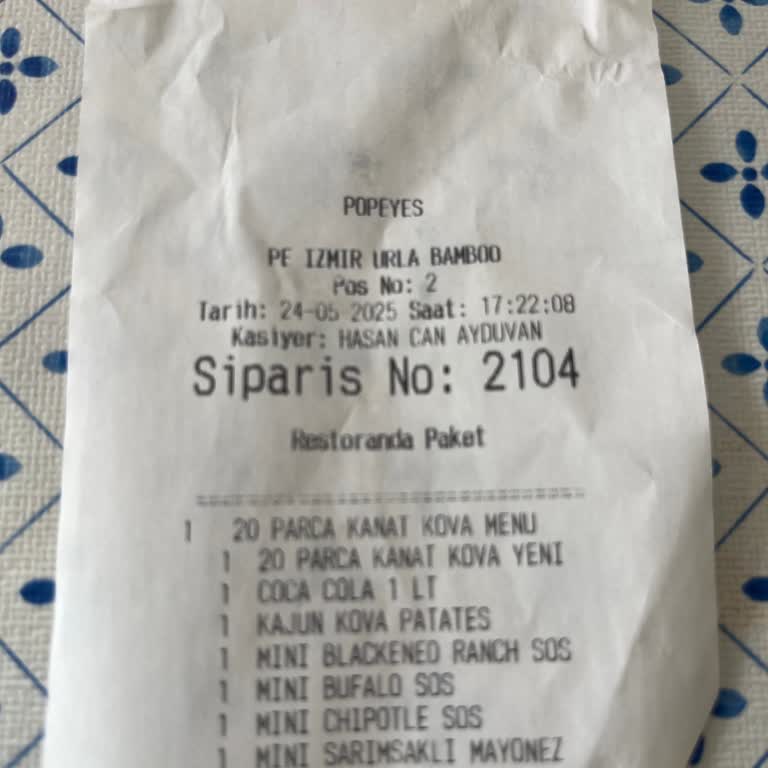 Eksik Ürün Ve İletişimsizlik Sorunu: Popeyes Bamboo AVM Hayal Kırıklığı