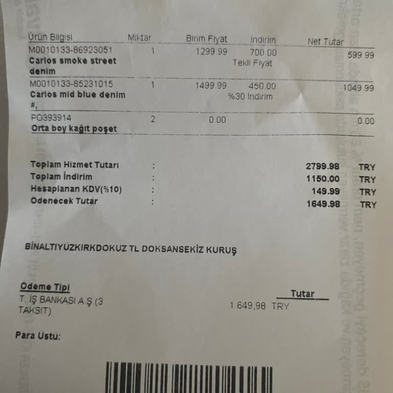 Kampanyalı Pantolonlarda Fiyat Farklılığı Ve Yanıltıcı Bilgilendirme