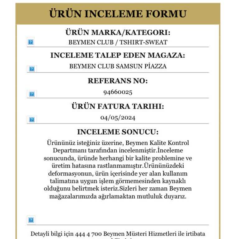 Beymen Club T-shirtte Renk Atması Ve İlgisiz Müşteri Hizmeti