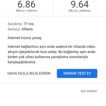 Taahhütlü 50 Mbps Hız Yerine 7 Mbps Hız Alıyorum, Sorunum Çözülmüyor