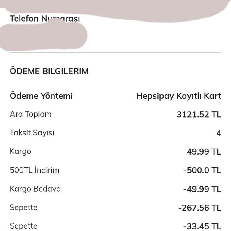 Sipariş İptalinin Kısa Sürede Mümkün Olmaması