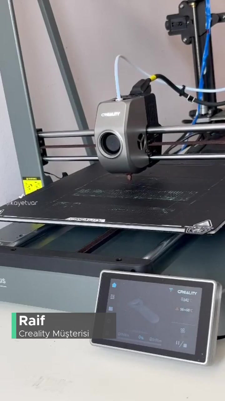 Creality Ender3 V3 Plus Kusurlu Ürün videonun kapak resmi