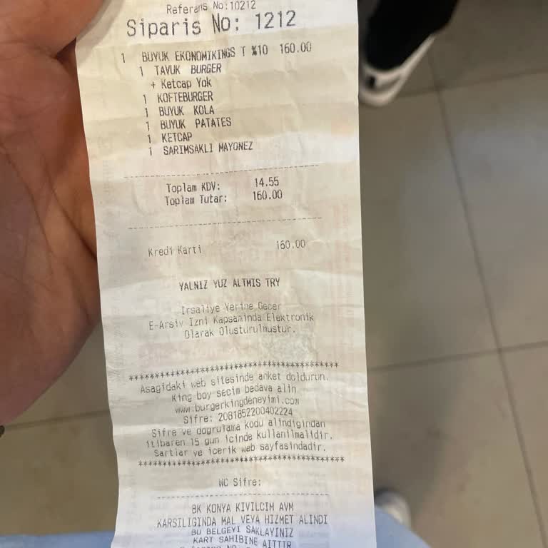 Eksik Malzeme Nedeniyle Hayal Kırıklığı Yaşadık