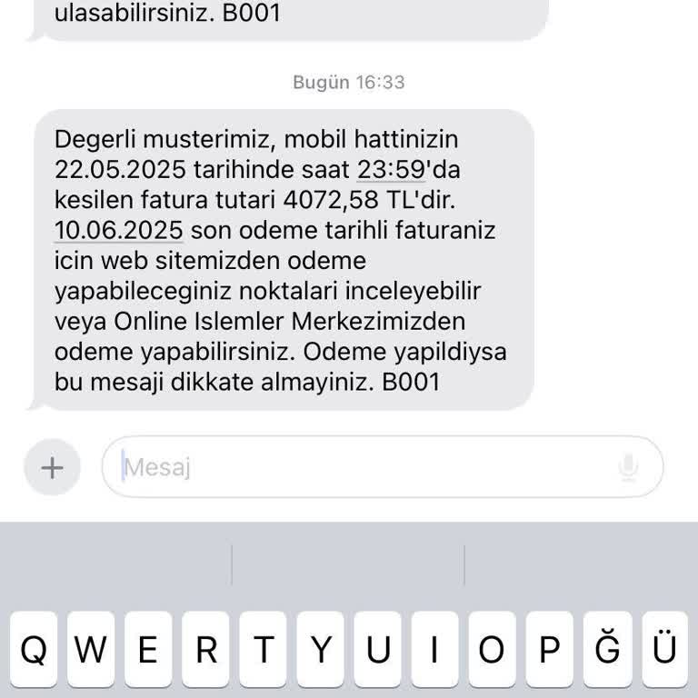 Numara Taşıma Sonrası Bilgilendirme Yapılmadan Yüksek Fatura Ve İletişim Sorunu