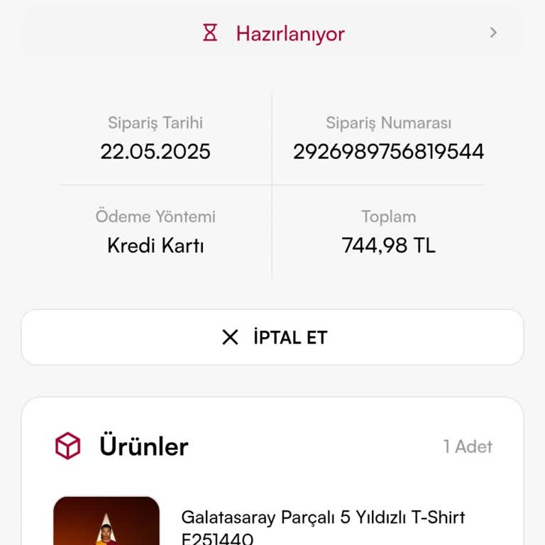 Siparişim Zamanında Kargoya Verilmedi, Bilgi İstiyorum
