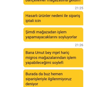 Migros Hemen Dondurma Siparişim Erimiş Teslim Edildi İade Süreci İlgisiz Geçti
