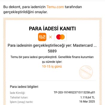 Sipariş İptali Sonrası İade Sürecinde Destek Alamama Ve Para İadesi Sorunu