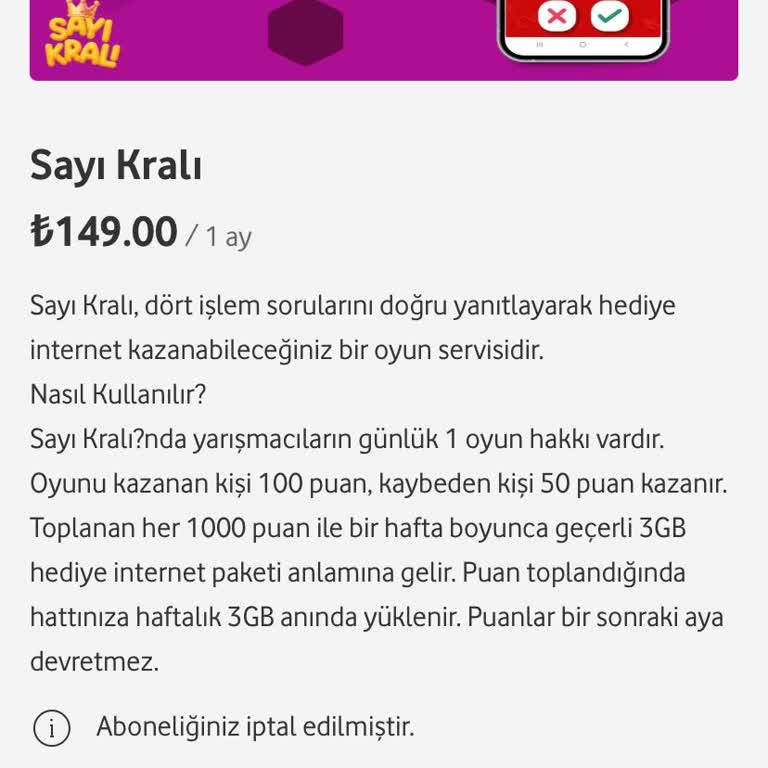 Vodafone Uygulamasındaki Oyun Yüzünden Habersiz 149 TL Fatura Şoku