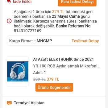İade Tutarım 100 TL Eksik Yatırıldı, Mağduriyetim Giderilmiyor