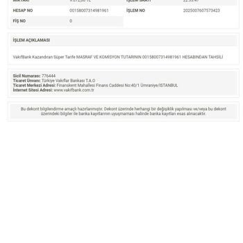 Bilgim Dışında Kazandıran Tarife Ücreti Kesintisi Ve İade Talebi