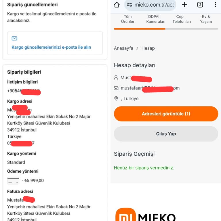 6 Bin TL Ödeme Yaptım Siparişim Görünmüyor Ve Ulaşamıyorum