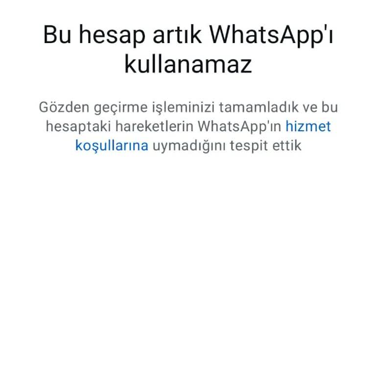Haksız Yere Kapatılan WhatsApp Hesabımın Yeniden Açılması Talebi