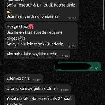 Sipariş İptalinde Saygısız Ve İlgisiz Müşteri Temsilcisi