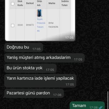 Sipariş İptalinde Saygısız Ve İlgisiz Müşteri Temsilcisi