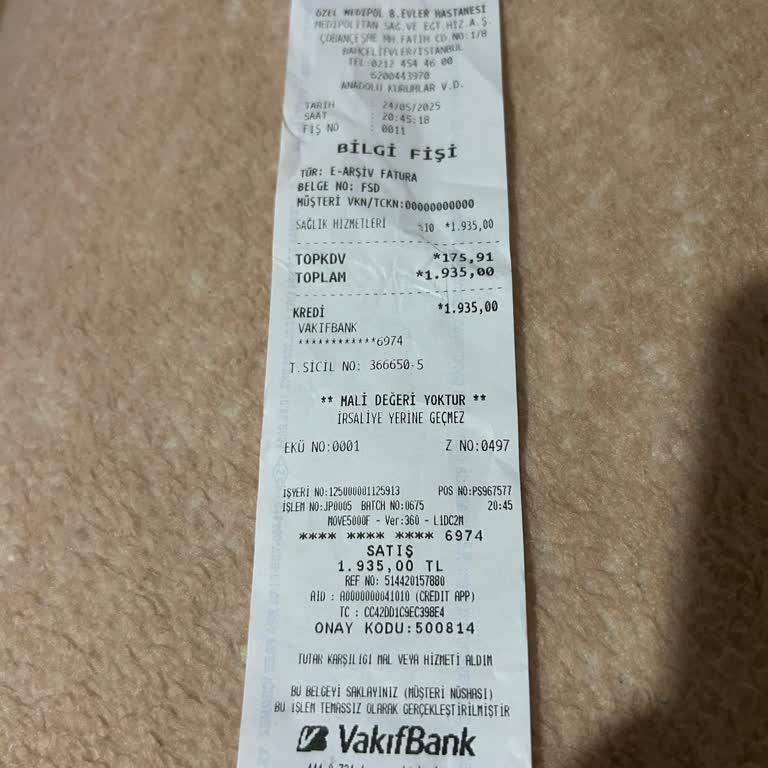 Medipol Sağlık Grubu Bahçelievler Hastanesi Şikayeti