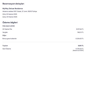 Hotels.com Eksik İade Ve Yanıtsız Şikayetler Yüzünden Mağdur Oldum