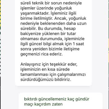 Habersiz Güncellemeler Ve Alıkonan Para: Maçımı Ve Kazancımı Kaybettim