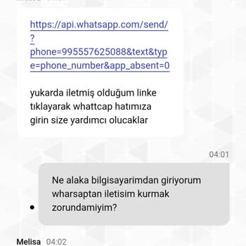 Canlı Destekte Kimlik Bilgilerim İçin WhatsApp'a Yönlendirme Ve Saygısız Davranış