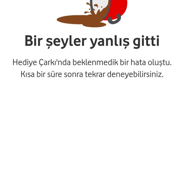 Vodafone Hediye Çarkı Üç Gündür Hata Veriyor