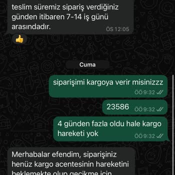 Bir Haftadır Siparişim Kargoya Verilmedi, Müşteri Hizmeti Yetersiz