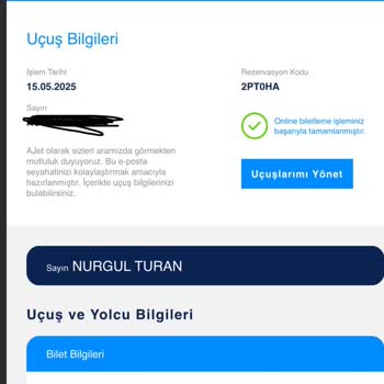 Ajet'te Check-in Ve Uçuş Mağduriyeti