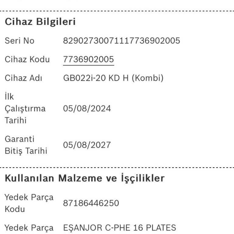 Buderus Kombide Sürekli Eşanjör Arızası Ve Garanti Sorunu