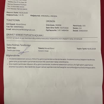 Ayakkabı Değişim Talebim Kısa Sürede Reddedildi İnceleme Sürecine Güvenmiyorum