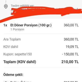 Siparişim Geç Geldi, Döner Yanmış Ve Domatesler Bozuktu