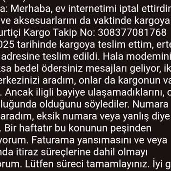Zamanında İade Ettiğim Modem İçin Haksız Yere Ceza Kesildi Müşteri Hizmetleri İlgisiz Kaldı