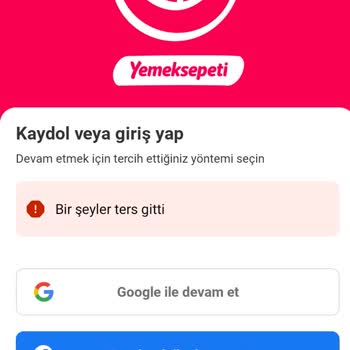 Yemek Sepeti Uygulamasına Uzun Süredir Giriş Yapamıyorum