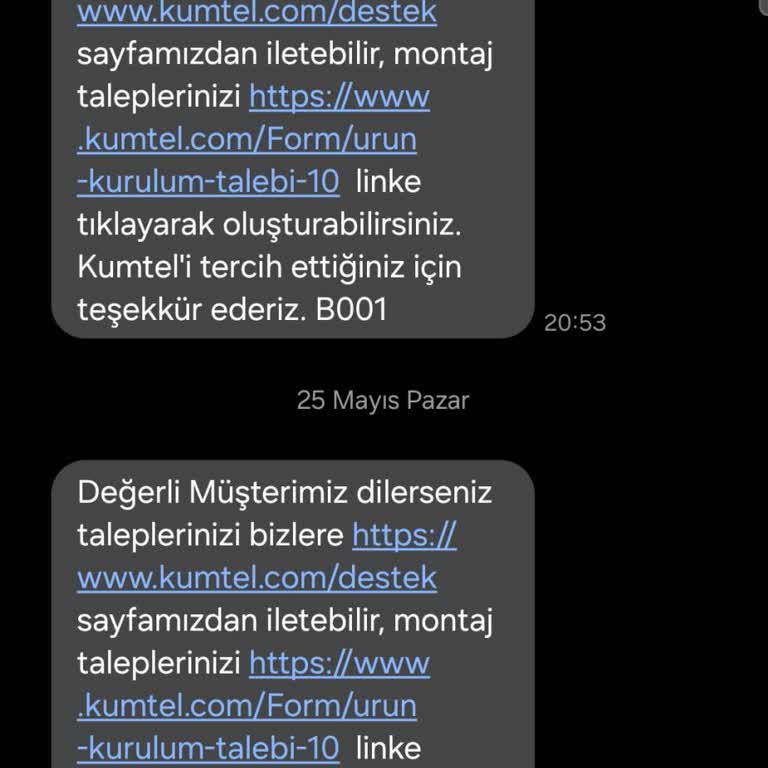 Kumtel Ankastre Ocak Montajı İçin Günlerdir Dönüş Yapılmıyor