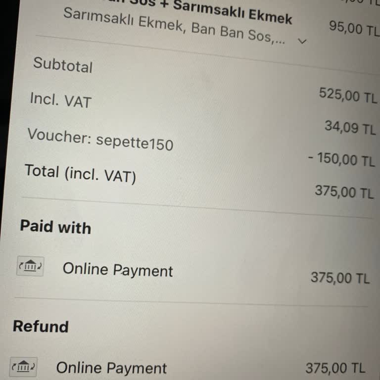 Popeyes Siparişim İptal Edildi, İadem Yapılmadı