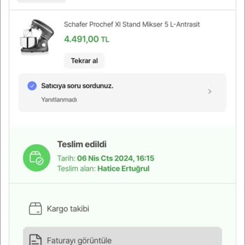 Satın Aldığım Mikser Kısa Sürede Bozuldu, Satıcıdan Dönüş Alamıyorum