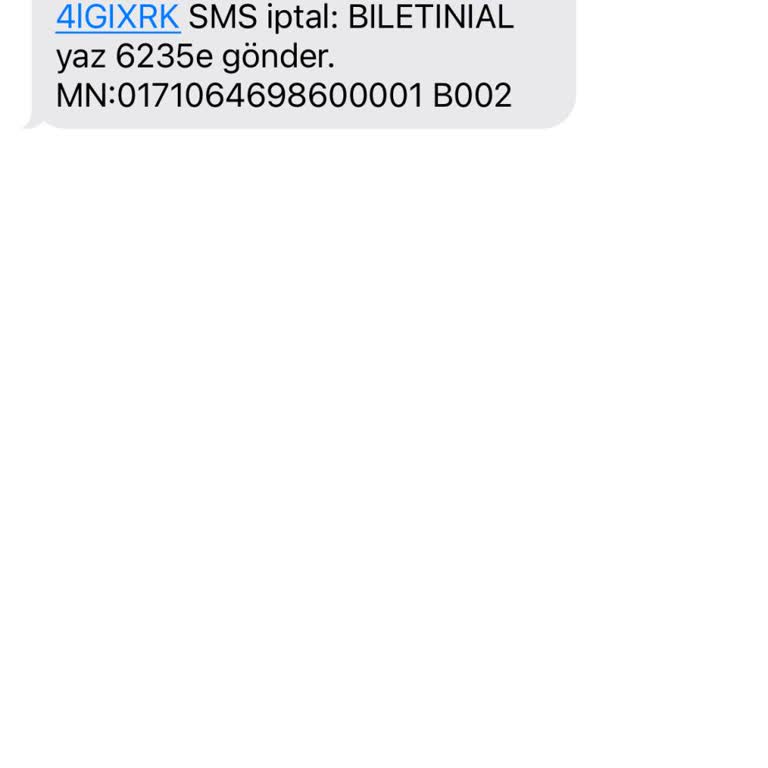 BiletiniAl SMS İptali Gerçekleşmiyor, Yanıt Alamıyorum