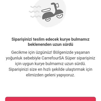 Siparişim Saatlerce Gecikti, Telafi Sunulmadı