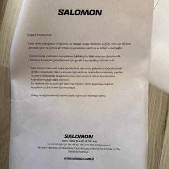 Salomon Supercross Ayakkabımın İade Talebi Reddedildi