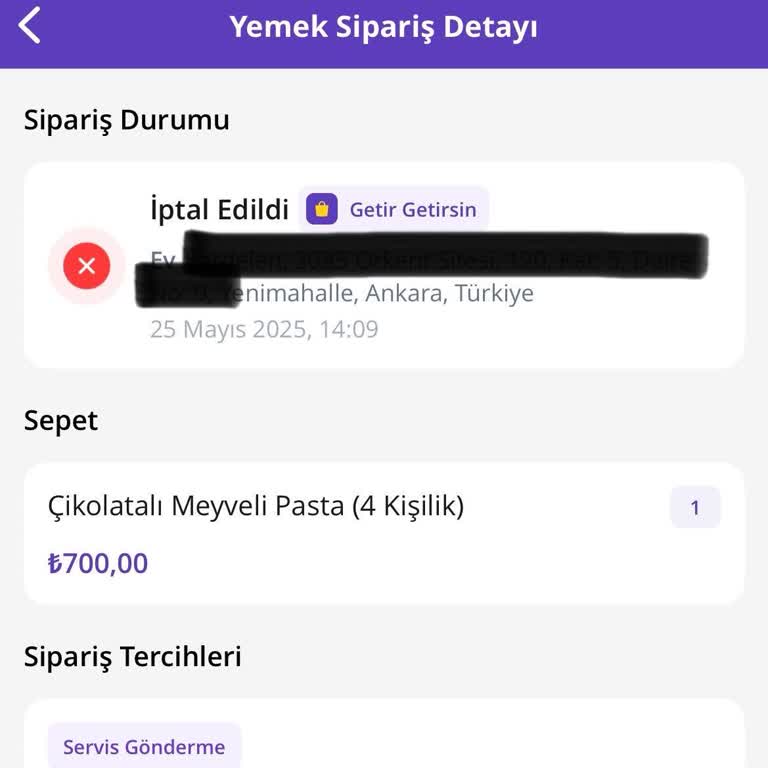 Adresime Teslim Edilmeyen Sipariş Ve İade Sorunu