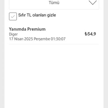 Vodafone Yanımda Premium Üyeliği İçin Haksız Fatura Kesintisi Ve İade Talebi