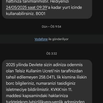 Telsiz Kullanım Borcuma Anlam Veremediğim Ek Ücretler Yansıtıldı