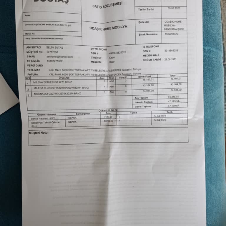 Koltuk Takımının Teslimatı Yarım Kaldı, Mağduriyet Yaşıyoruz