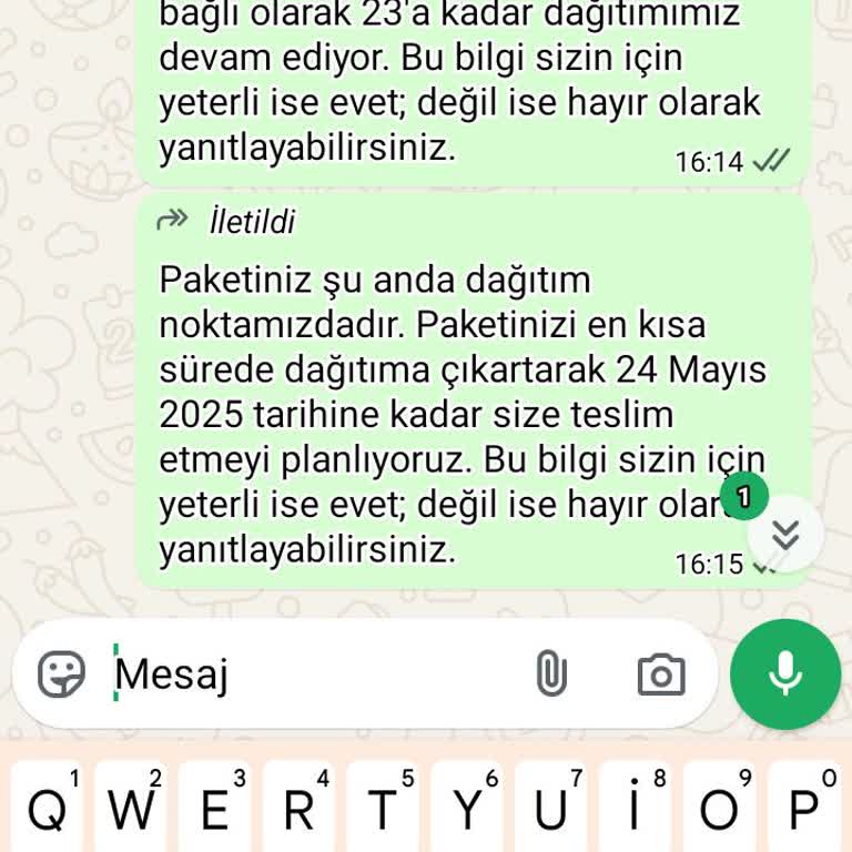 Hepsijet Kargo Teslimatında Çelişkili Bilgilendirme Mağduriyeti