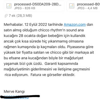 Chicco Ana Kucağı Kılıfında Sorun Ve 2 Yıldır Dönüş Yapılmıyor